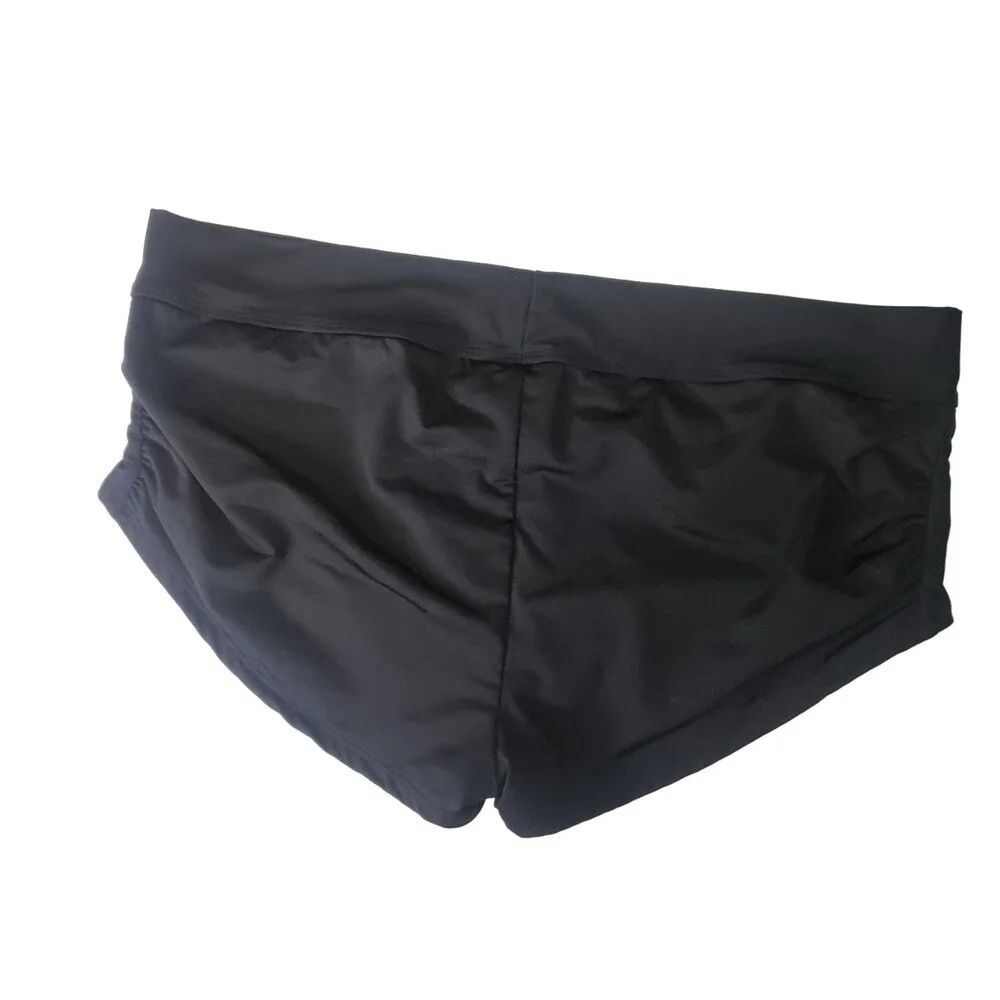 KONA SOL Womens Medium Coverage Shortie Shorts Black Bikini Bottoms Size XL NEW